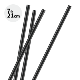일자 스트로우 블랙 (7mm x 21cm) (10,000개입)